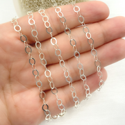 925 Sterling Silver Flat Oval Link Chai